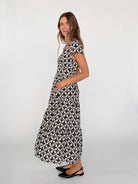 CHELSEA dress Valencia Black and Ivory - Lesley Evers-cotton dress-Dress-new