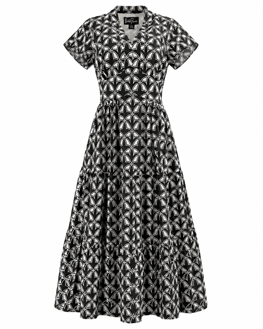 CHELSEA dress Valencia Black and Ivory - Lesley Evers - cotton dress - Dress - new