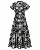 CHELSEA dress Valencia Black and Ivory - Lesley Evers - cotton dress - Dress - new
