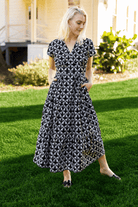 CHELSEA dress Valencia Black and Ivory - Lesley Evers - cotton dress - Dress - new
