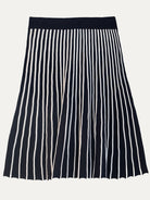 CHLOE knit skirt Black and White Stripe - Lesley Evers-bottom-clothing-Skirt