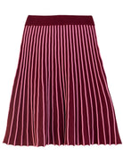 CHLOE knit skirt Burgundy and Pink Stripe - Lesley Evers - bottom - clothing - Skirt