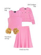 CHLOE knit skirt Pink - Lesley Evers-bottom-clothing-Skirt