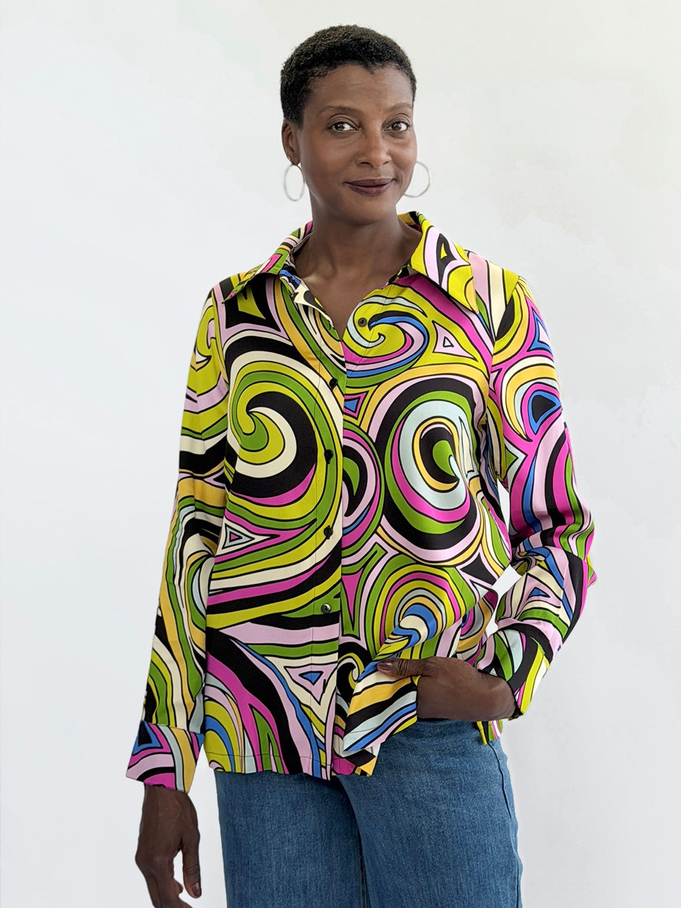 CHRISTINA blouse Swirl - Lesley Evers-Shop-Shop/All Products-Shop/New Arrivals