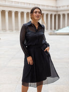 CLAIRE skirt Black Velvet Dots - Lesley Evers - 