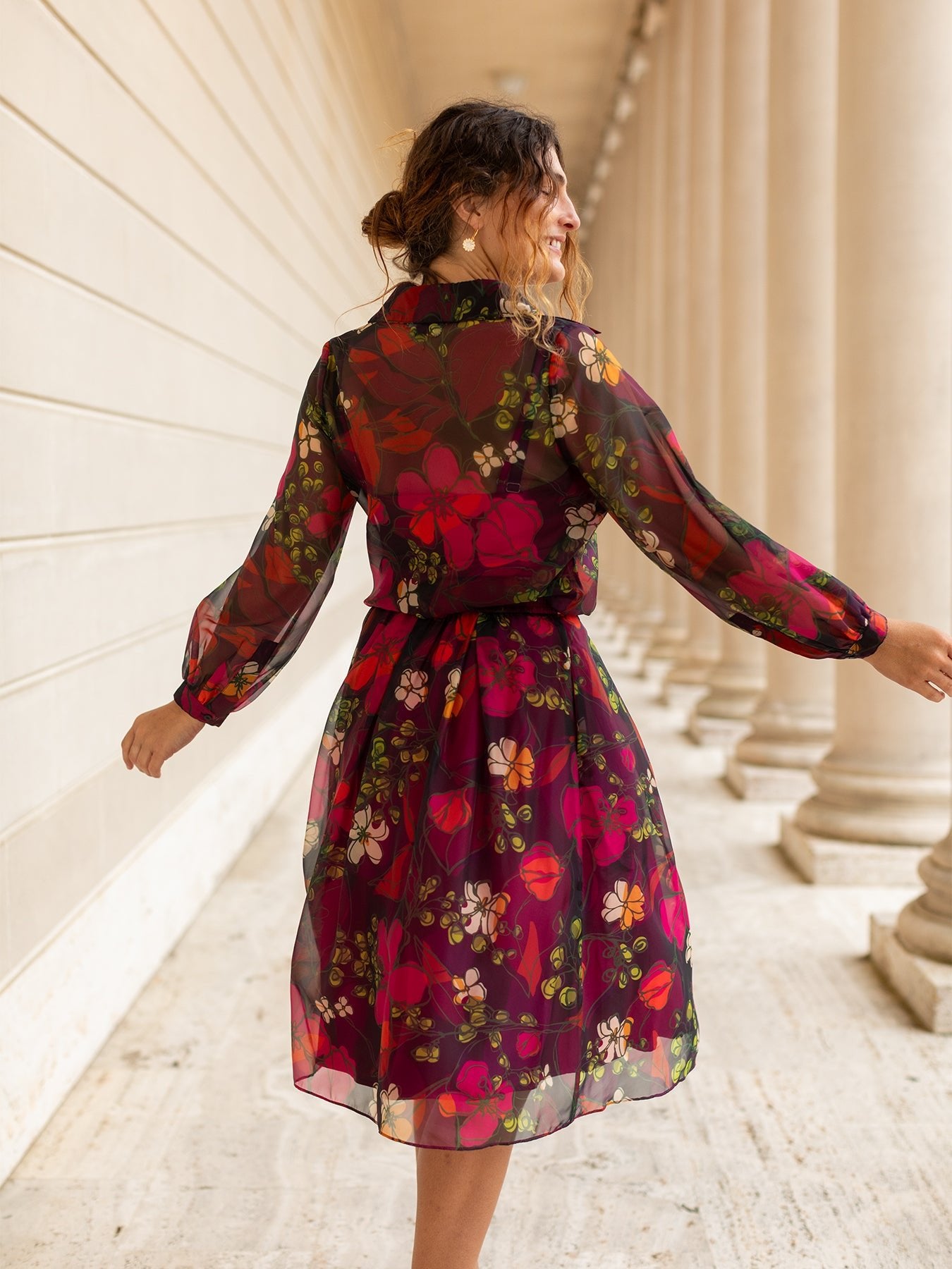 CLAIRE skirt Plum Blossom - Lesley Evers - 