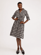 CLEMENTINE shirtdress Basketweave - Lesley Evers-A-line-Clementine-Dress