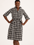 CLEMENTINE shirtdress Basketweave - Lesley Evers-A-line-Clementine-Dress