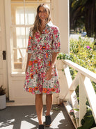 CLEMENTINE shirtdress Whimsy Pink - Lesley Evers-A-line-Clementine-Dress