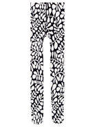 COCO tights Fern Black & White - Lesley Evers - colorful - Colorful patterned tights - colorful tights