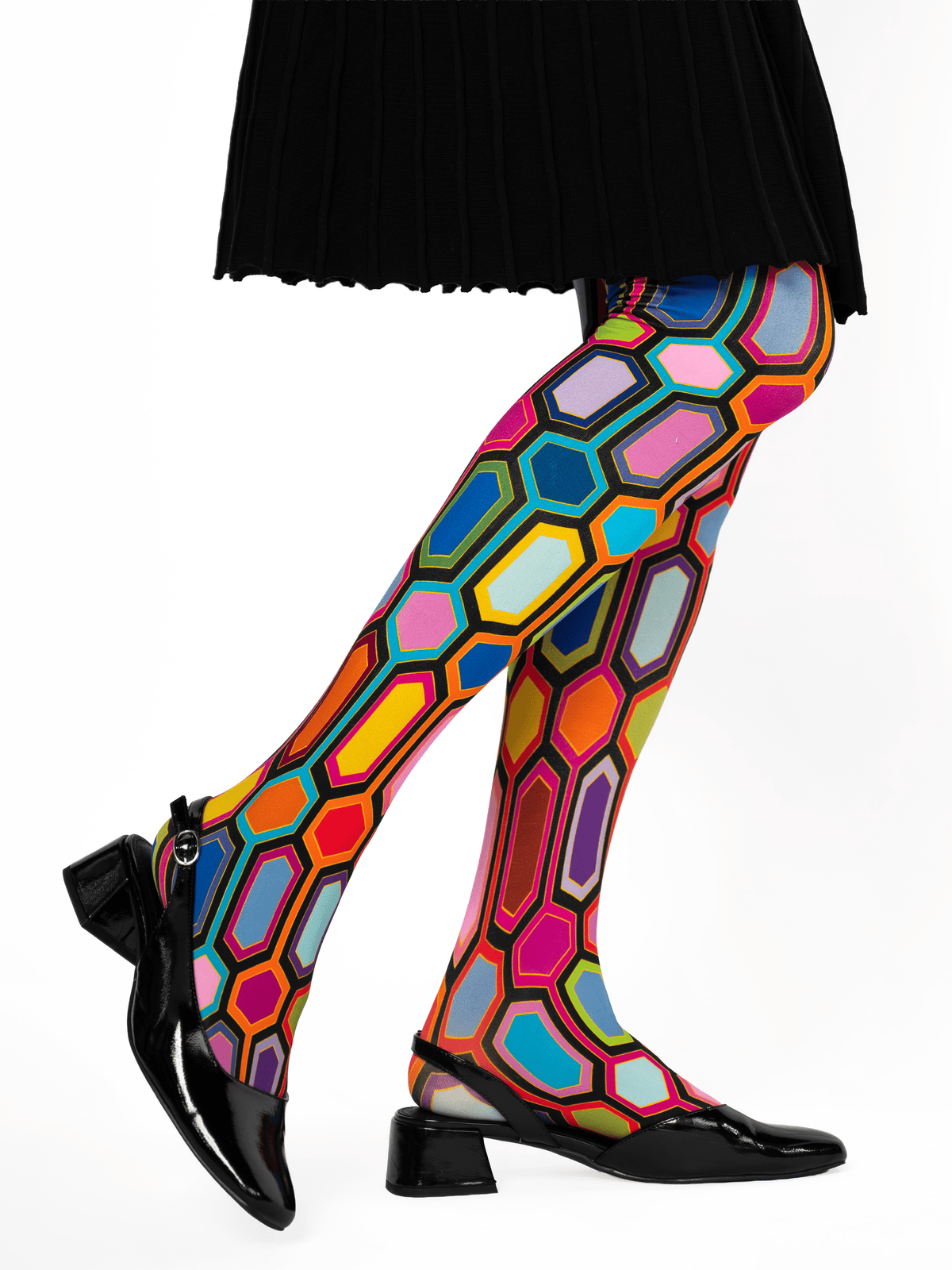 COCO tights Pavilion Multi - Lesley Evers-coco-colorful-Colorful patterned tights