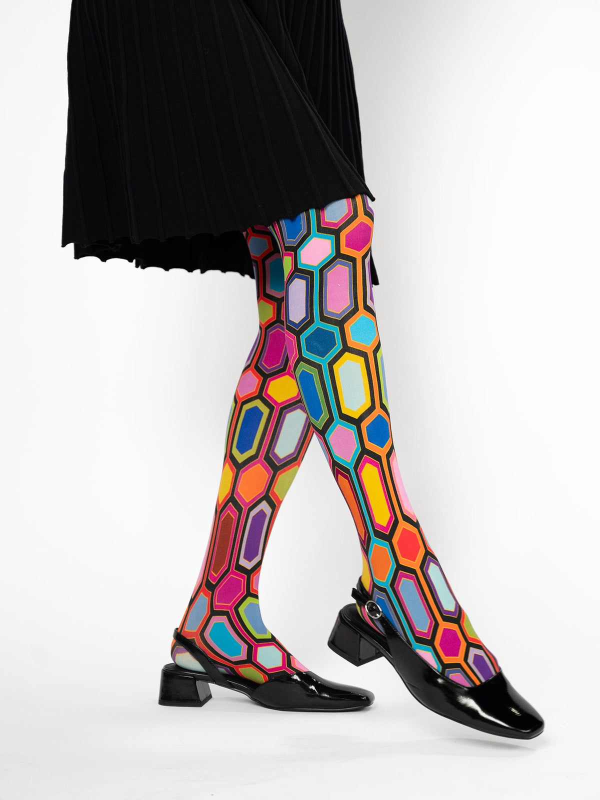 COCO tights Pavilion Multi - Lesley Evers-coco-colorful-Colorful patterned tights