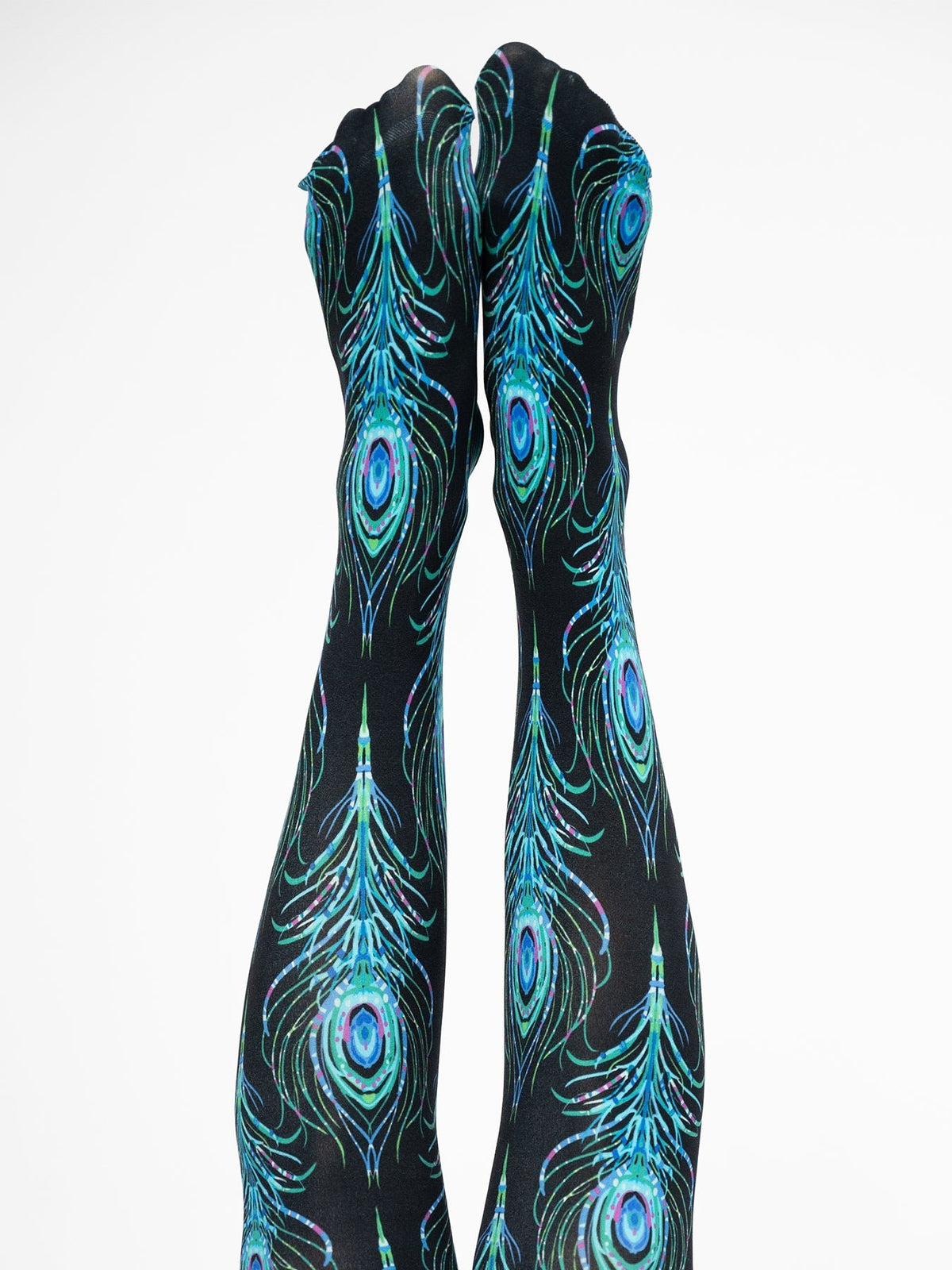 COCO tights Peacock Feather - Lesley Evers-coco-colorful-Colorful patterned tights