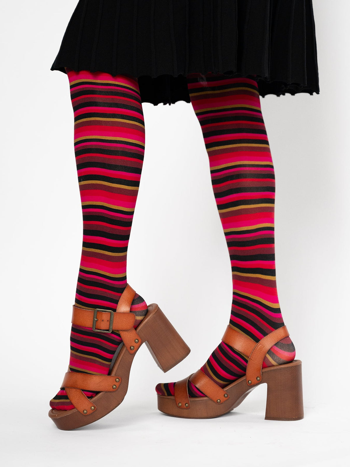 COCO tights Red Stripe - Lesley Evers-coco-colorful-Colorful patterned tights