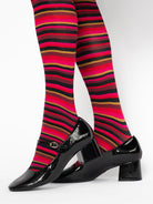 COCO tights Red Stripe - Lesley Evers-coco-colorful-Colorful patterned tights