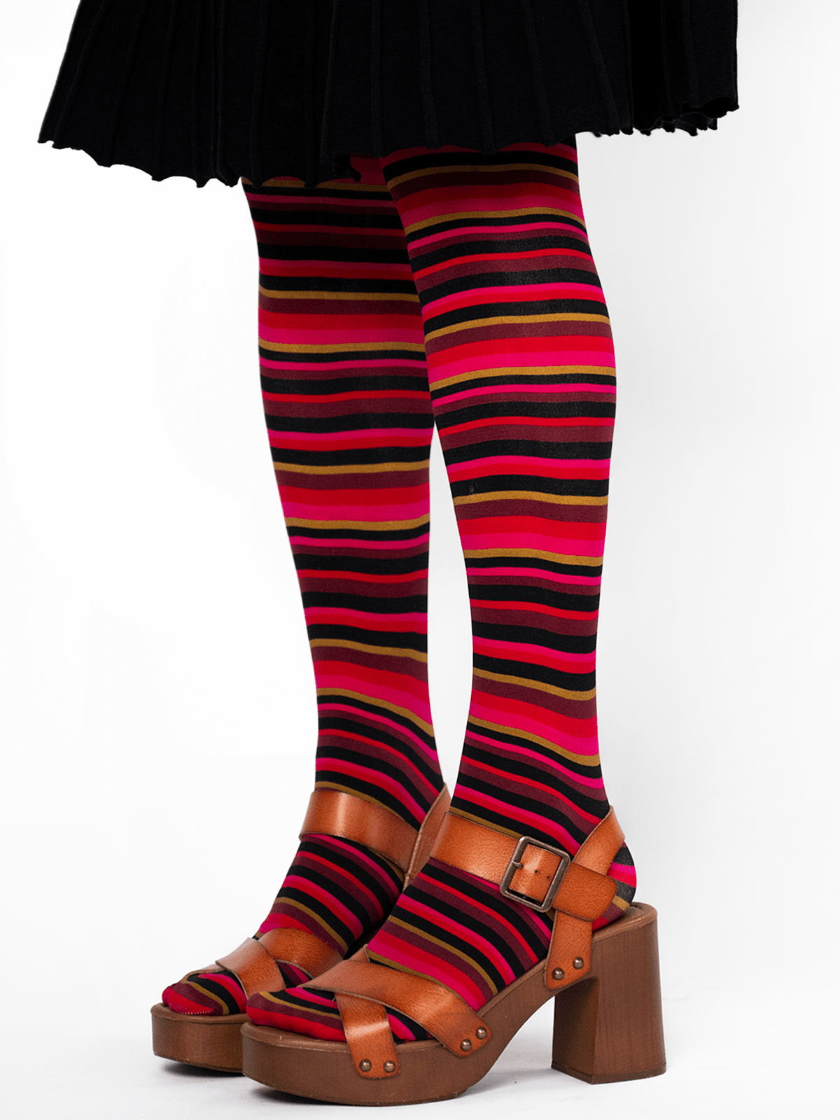 COCO tights Red Stripe - Lesley Evers-coco-colorful-Colorful patterned tights