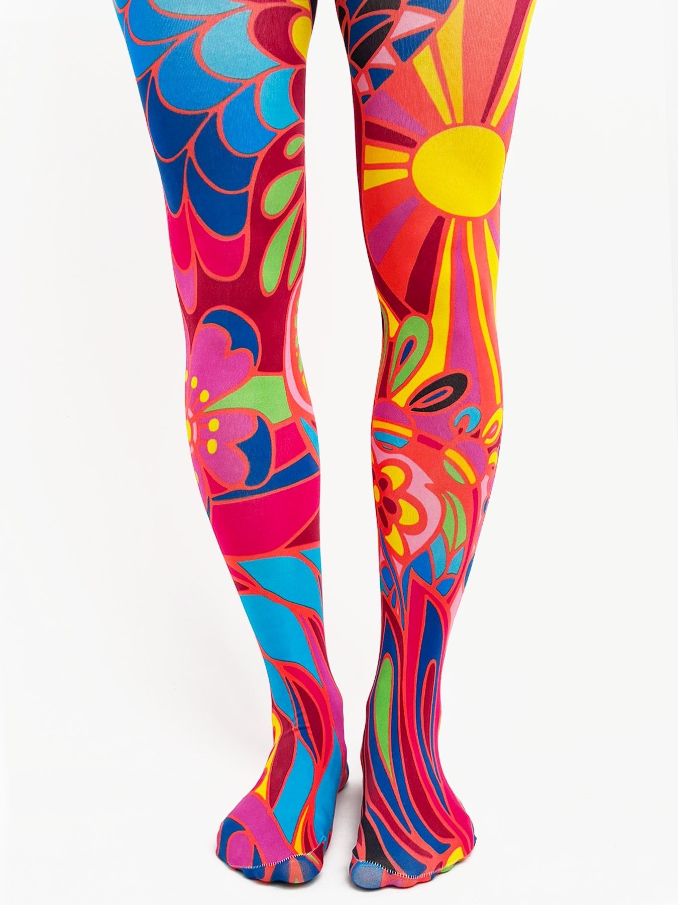 COCO tights Shakalaka Orange - Lesley Evers - colorful - Colorful patterned tights - colorful tights