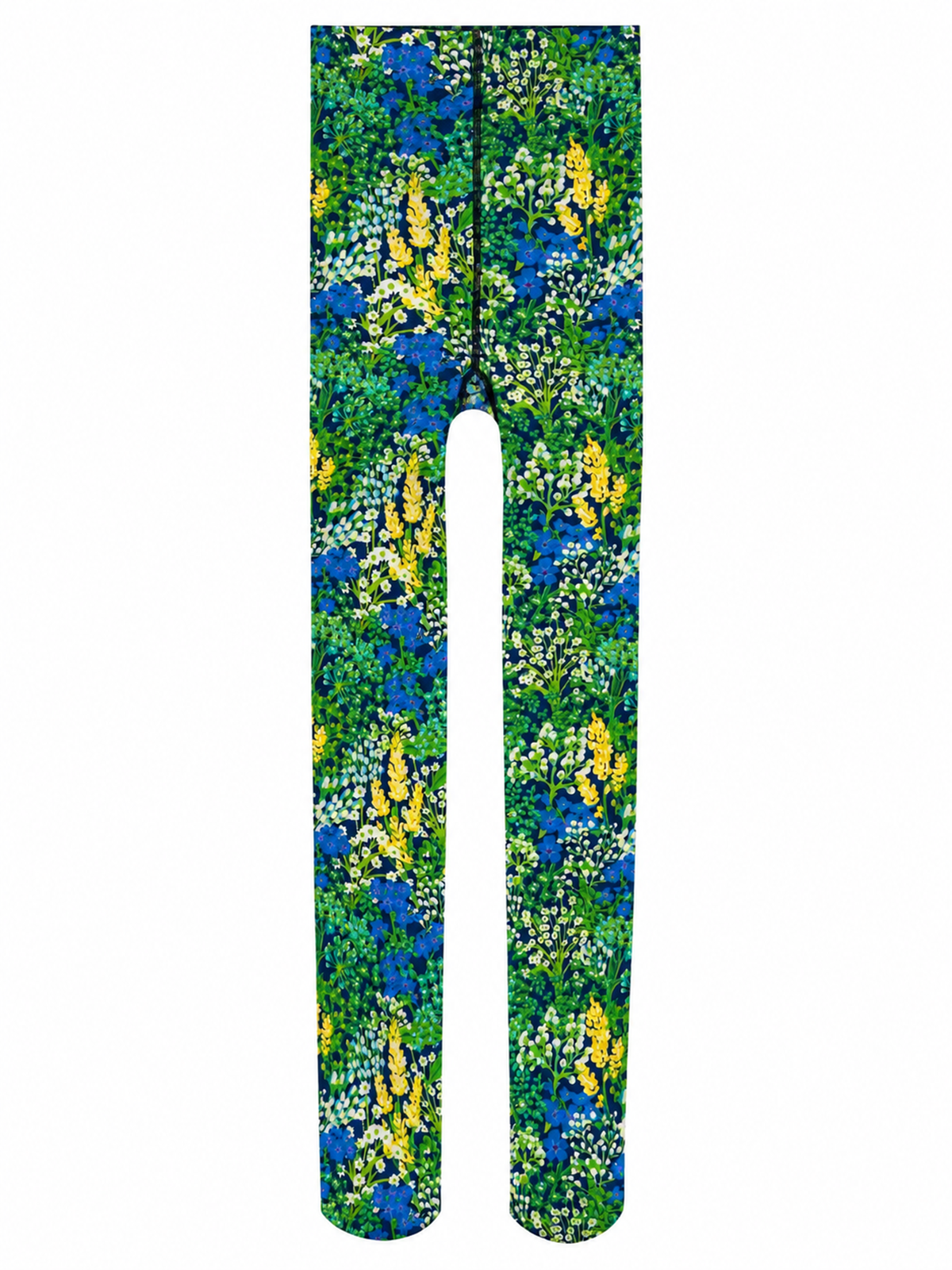 COCO tights Spring Meadow Green - Lesley Evers-coco-colorful-Colorful patterned tights