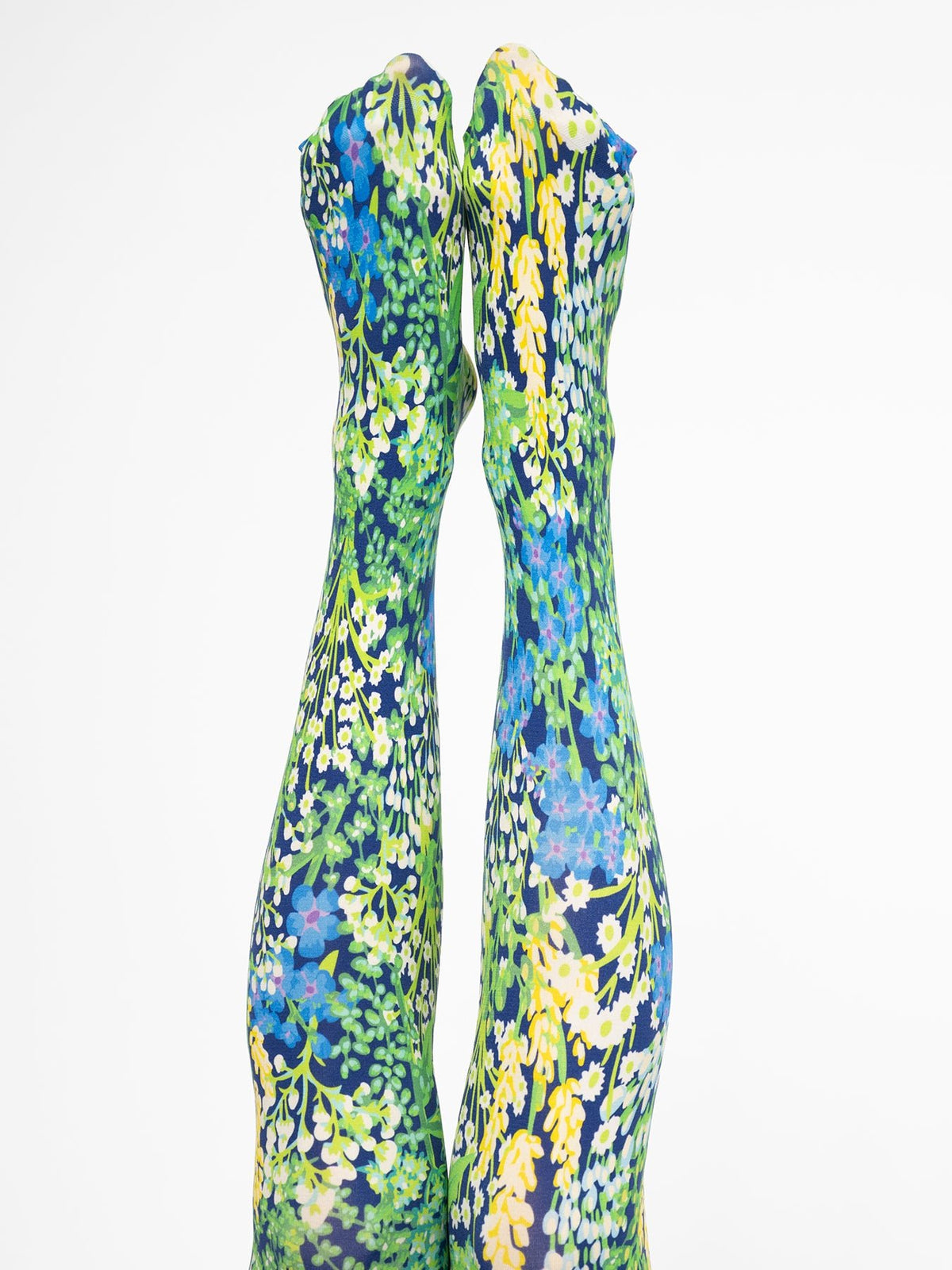 COCO tights Spring Meadow Green - Lesley Evers-coco-colorful-Colorful patterned tights