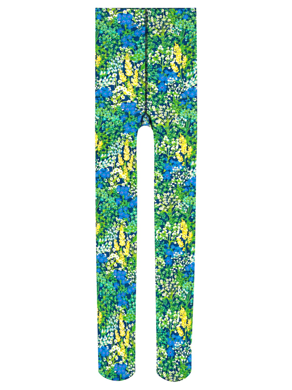 COCO tights Spring Meadow Green - Lesley Evers-coco-colorful-Colorful patterned tights