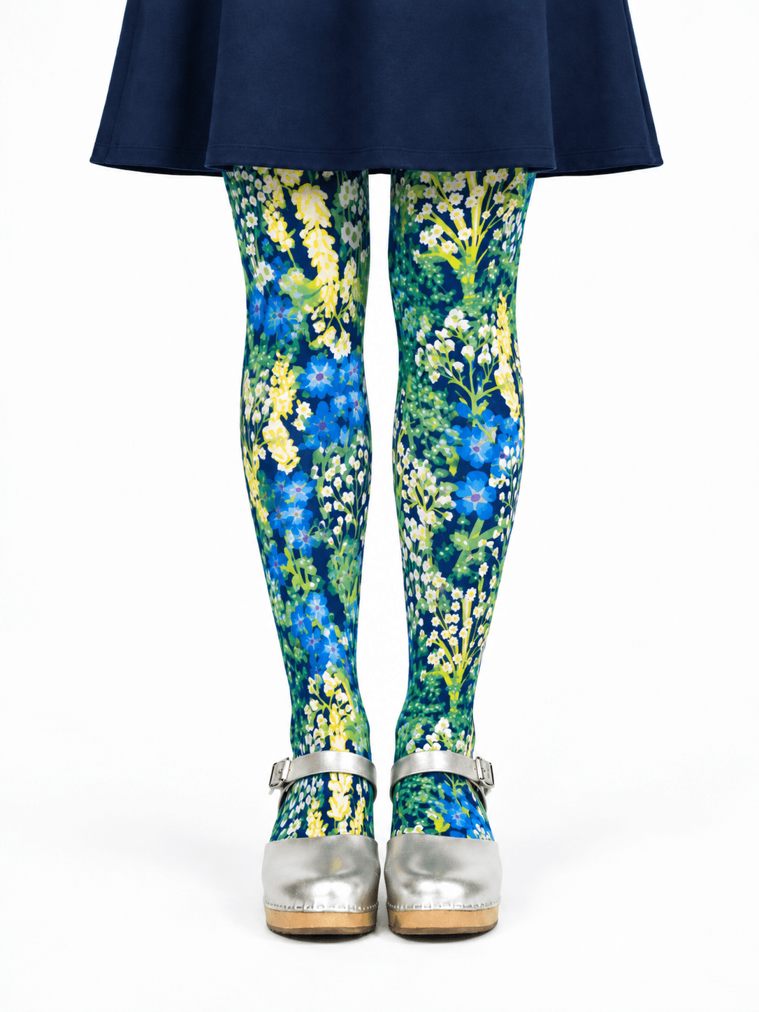 COCO tights Spring Meadow Green - Lesley Evers-coco-colorful-Colorful patterned tights