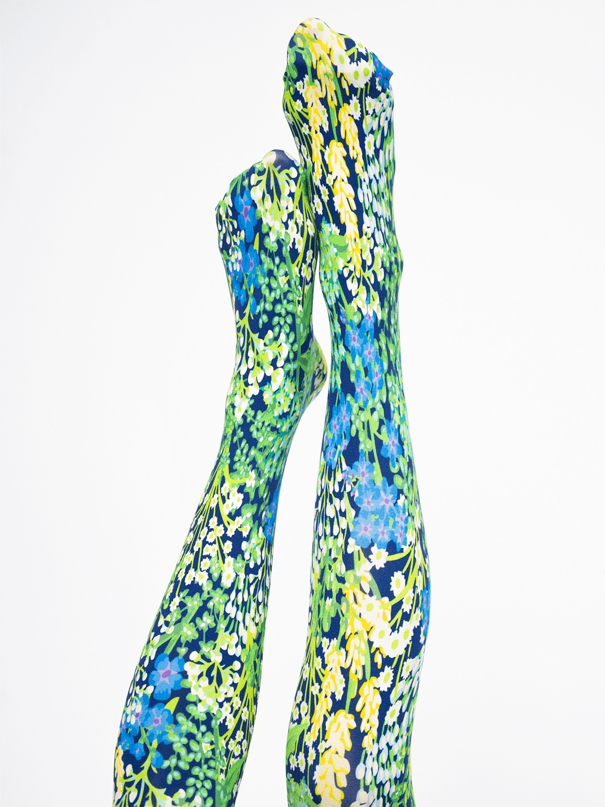 COCO tights Spring Meadow Green - Lesley Evers-coco-colorful-Colorful patterned tights