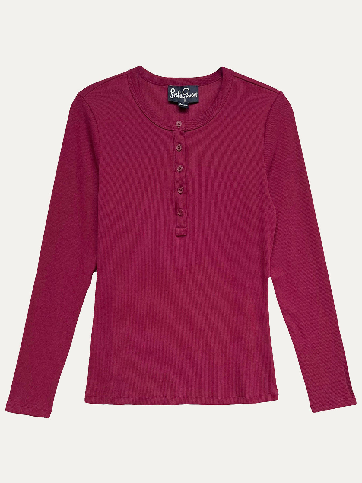 CORA henley tee Burgundy Rib - Lesley Evers-Best Seller-service_blocked-Shop