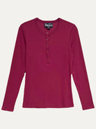 CORA henley tee Burgundy Rib - Lesley Evers-Best Seller-service_blocked-Shop
