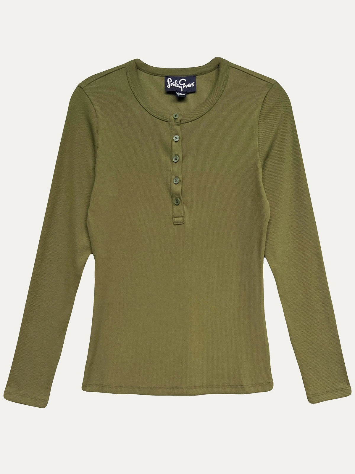 CORA henley tee Dark Olive Rib - Lesley Evers-Best Seller-service_blocked-Shop