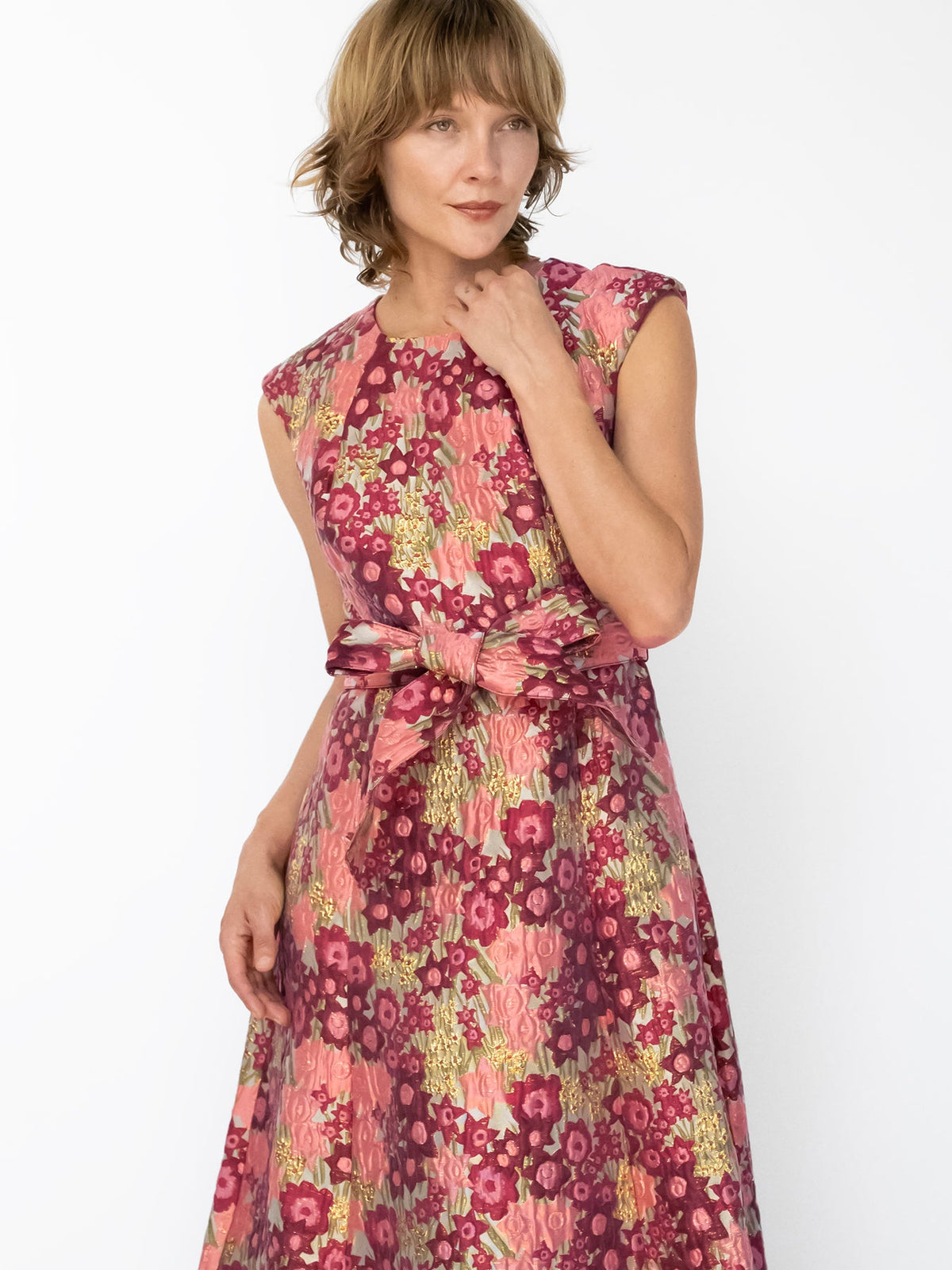 CORDELIA dress Daffodils Pink - Lesley Evers-Cordelia-Dress-gown