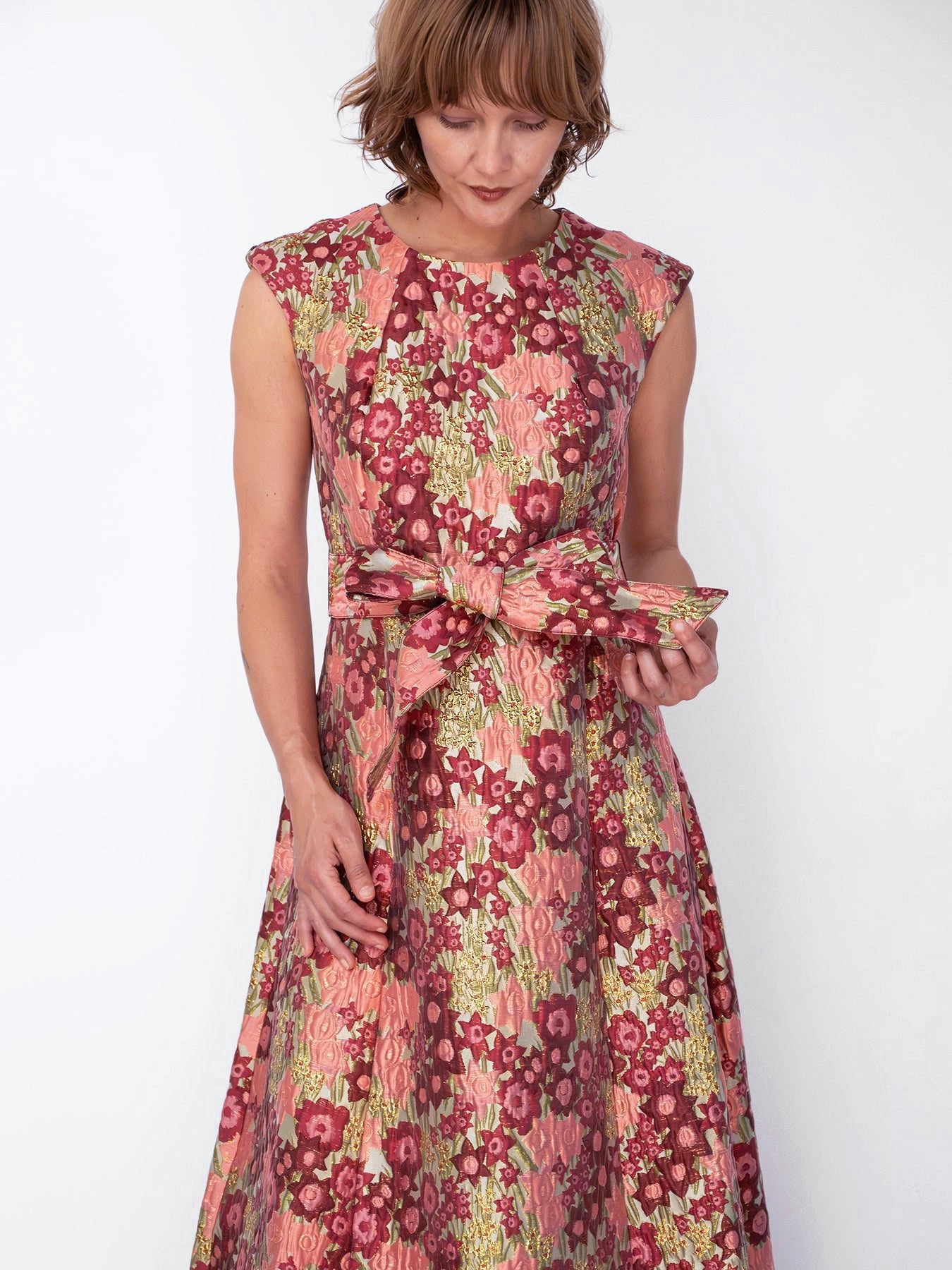 CORDELIA dress Daffodils Pink - Lesley Evers-Cordelia-Dress-gown
