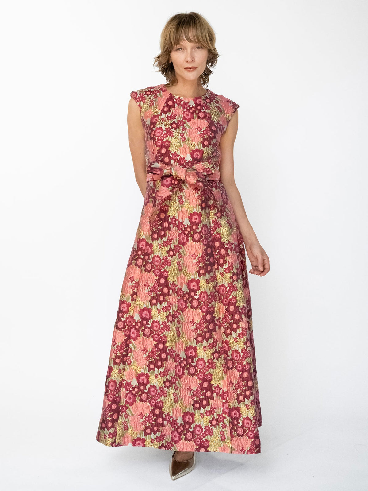 CORDELIA dress Daffodils Pink - Lesley Evers-Cordelia-Dress-gown