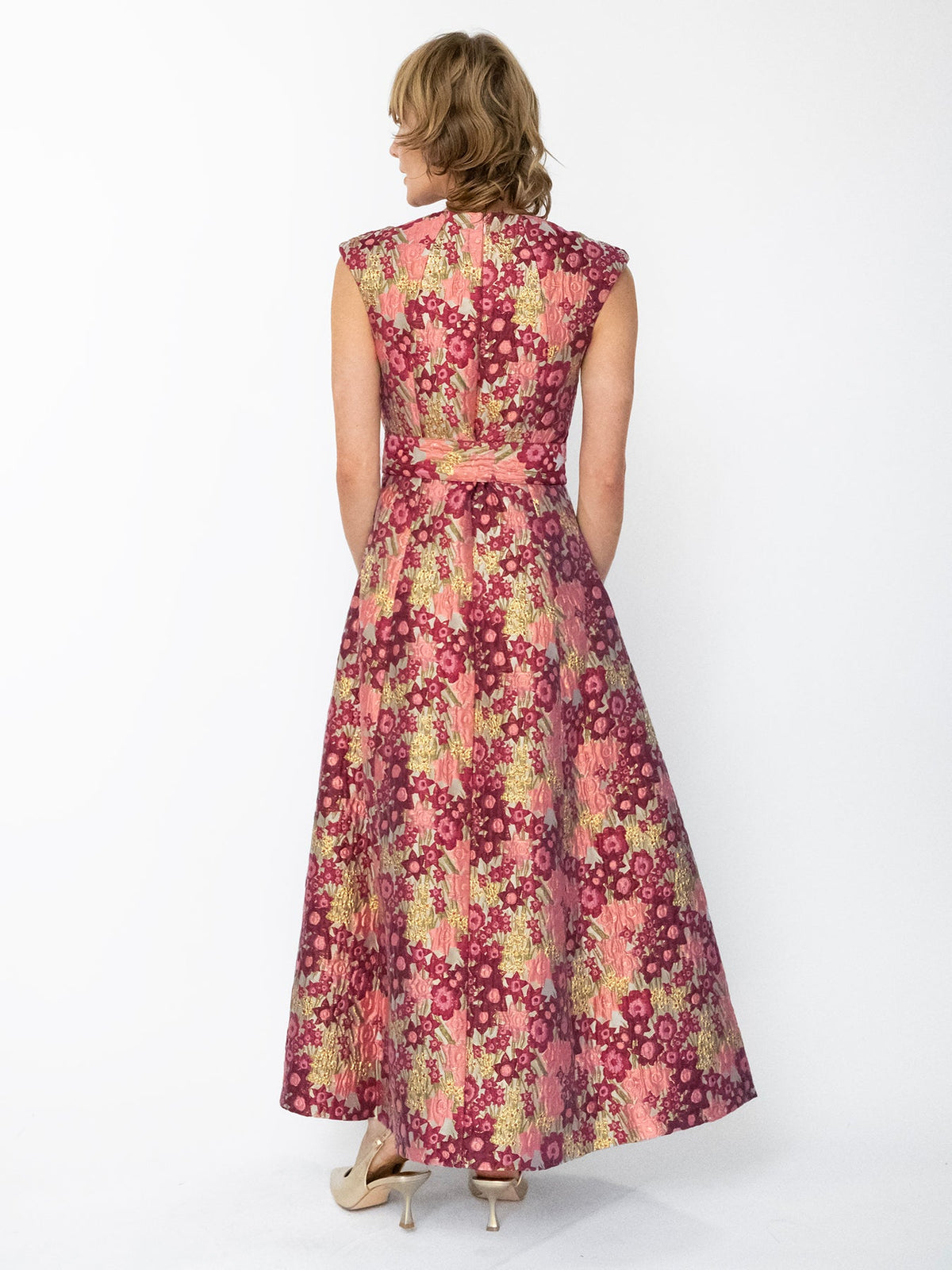 CORDELIA dress Daffodils Pink - Lesley Evers-Cordelia-Dress-gown