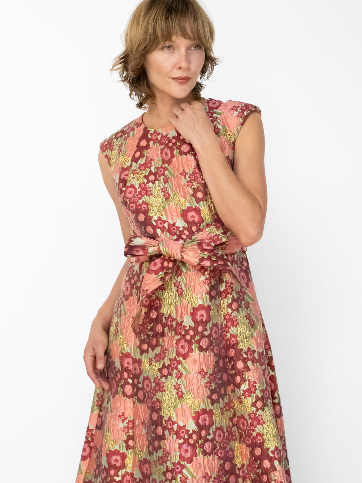 CORDELIA dress Daffodils Pink - Lesley Evers-Cordelia-Dress-gown