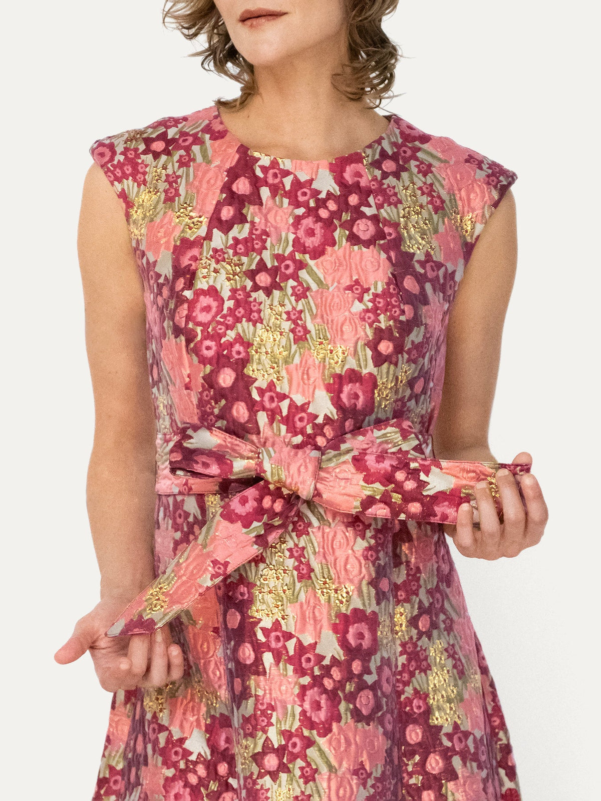 CORDELIA dress Daffodils Pink - Lesley Evers-Cordelia-Dress-gown