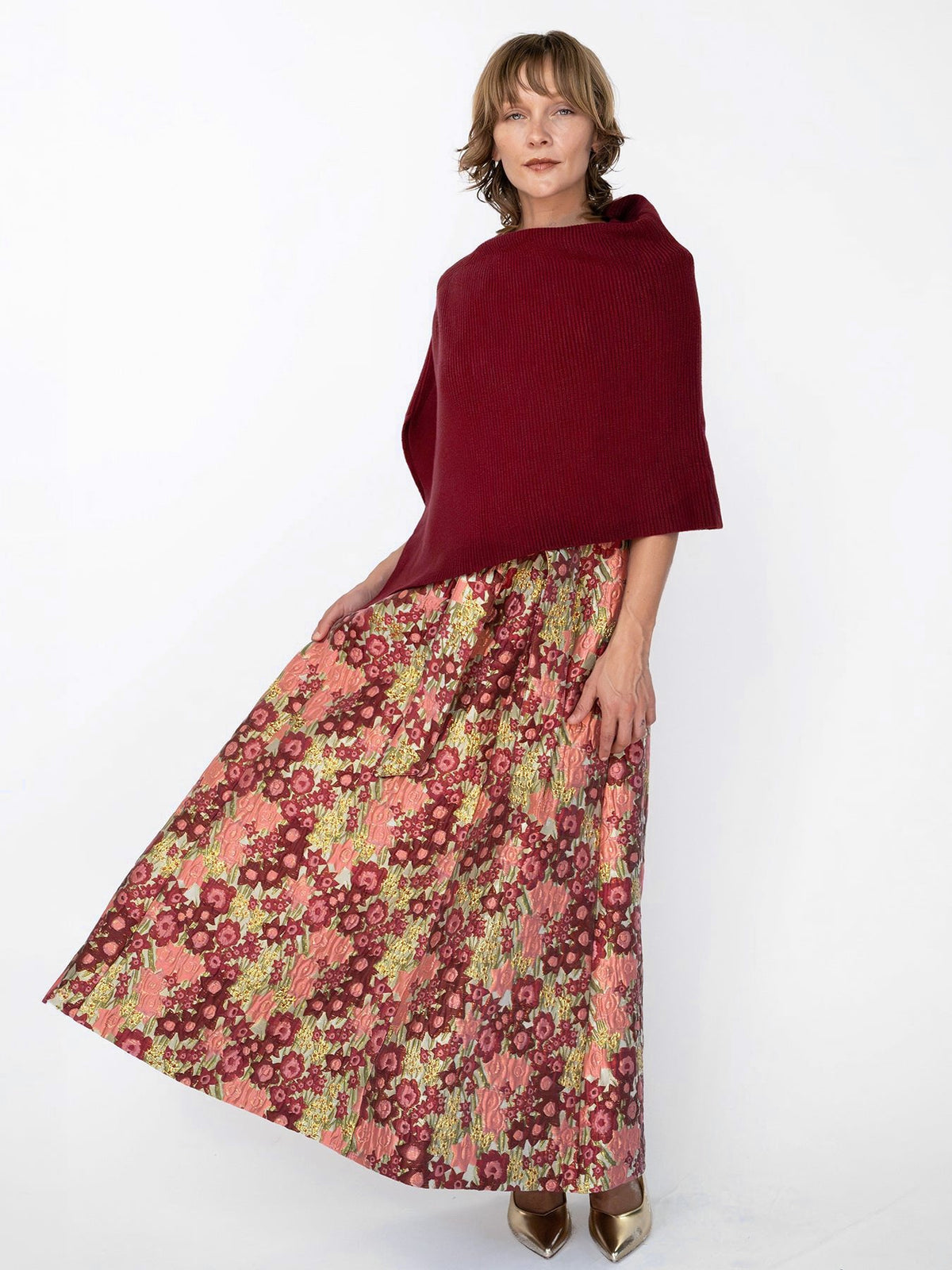 CORDELIA dress Daffodils Pink - Lesley Evers-Cordelia-Dress-gown
