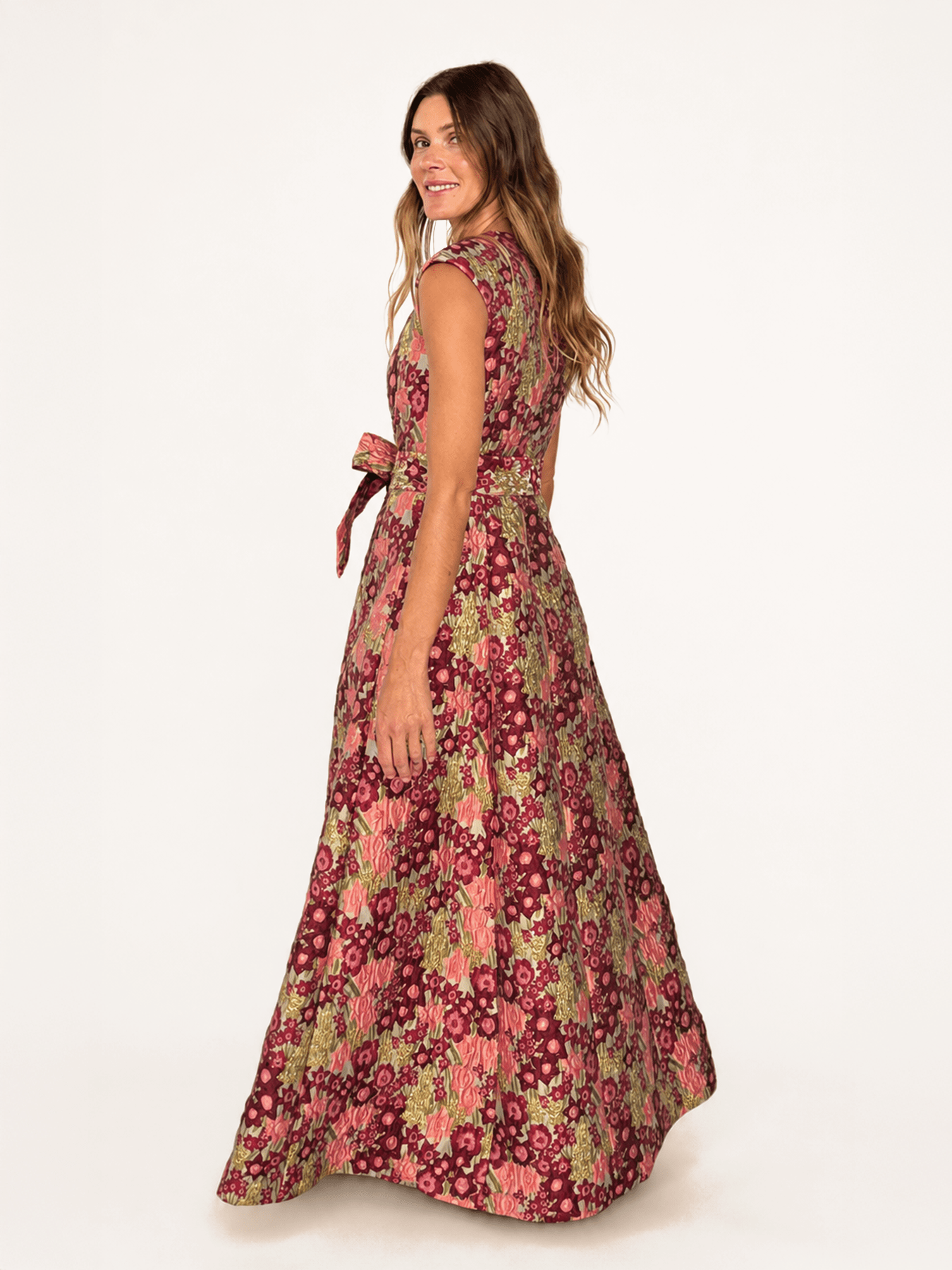 CORDELIA dress Daffodils Pink - Lesley Evers-Cordelia-Dress-gown