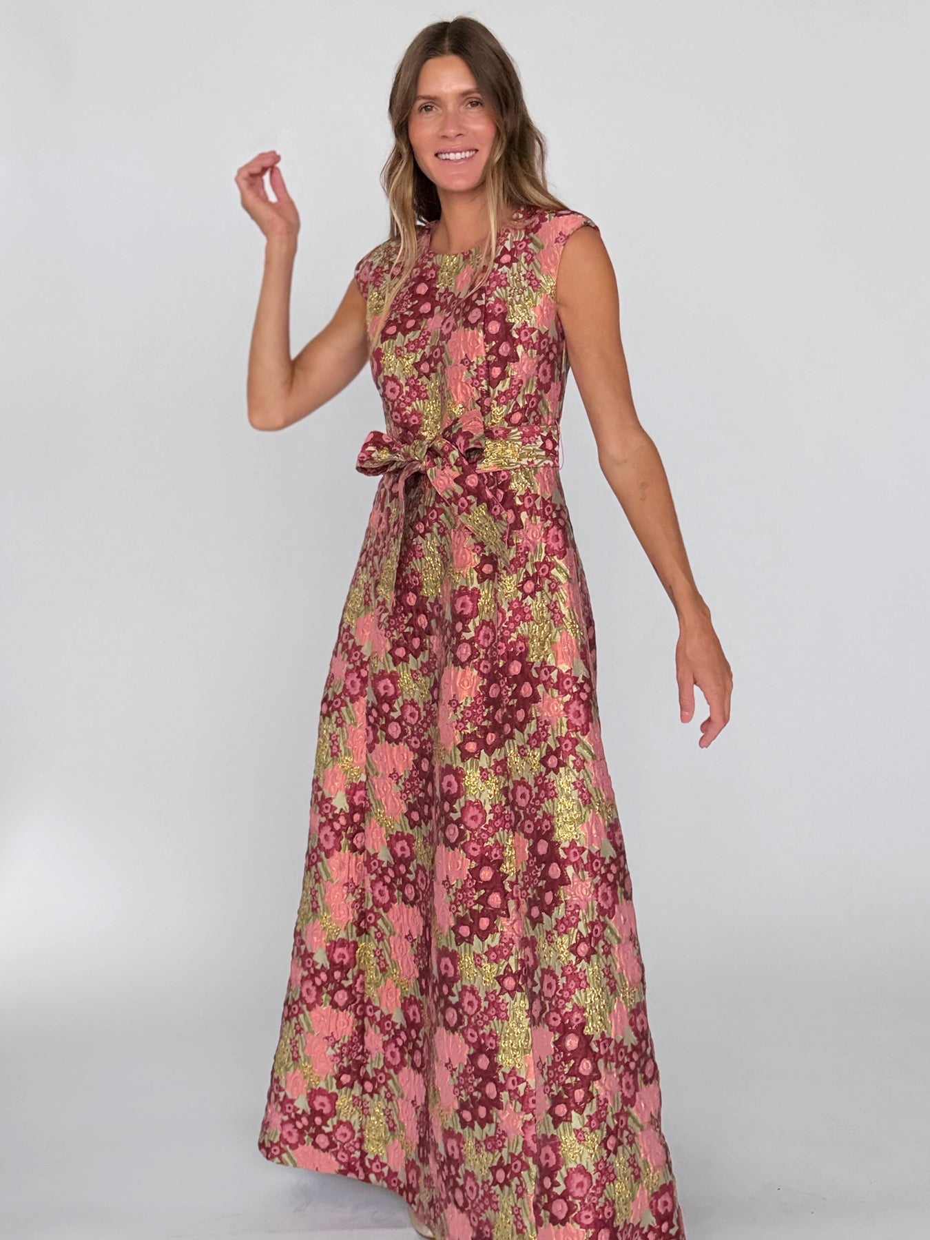 CORDELIA dress Daffodils Pink - Lesley Evers-Cordelia-Dress-gown