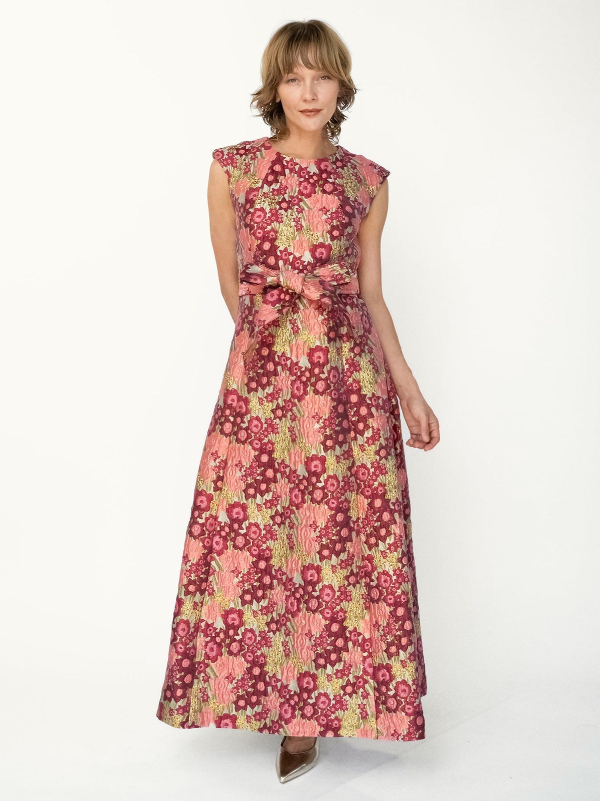 CORDELIA dress Daffodils Pink - Lesley Evers-Cordelia-Dress-gown