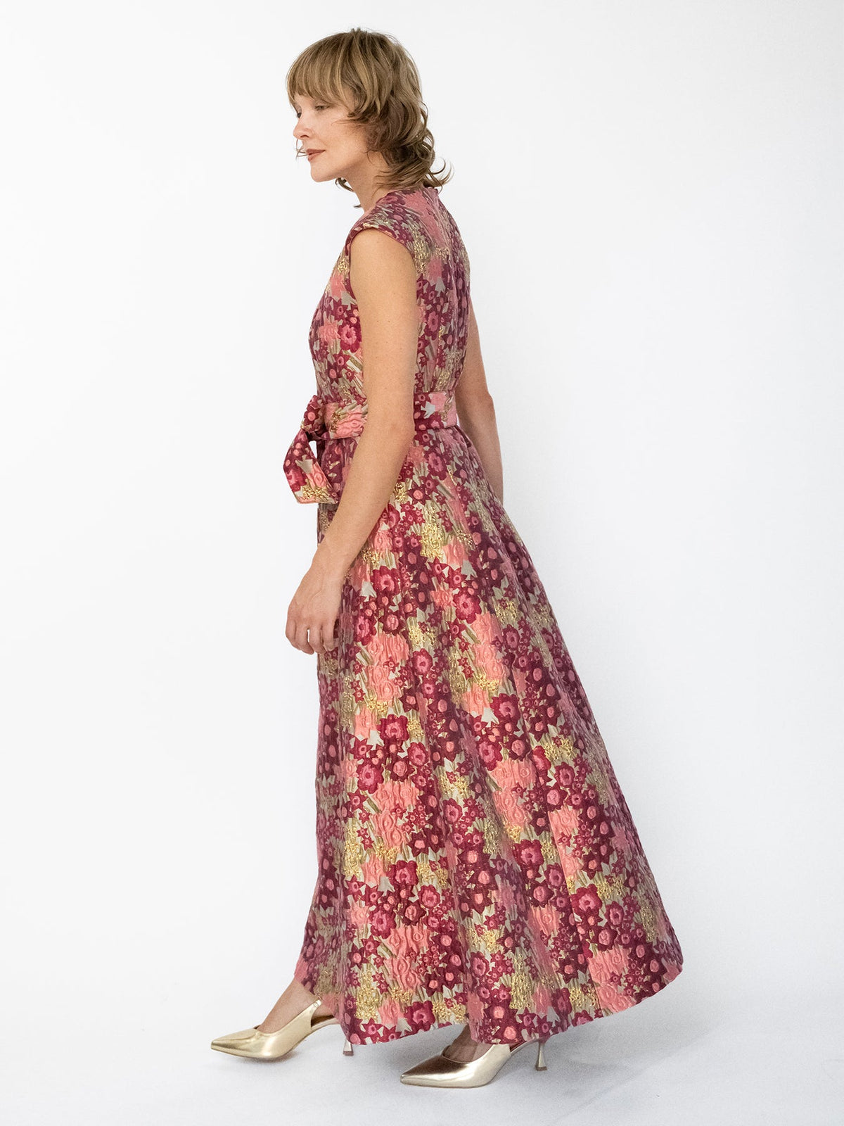 CORDELIA dress Daffodils Pink - Lesley Evers-Cordelia-Dress-gown