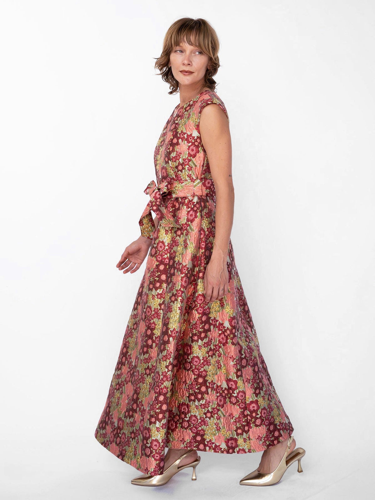 CORDELIA dress Daffodils Pink - Lesley Evers-Cordelia-Dress-gown