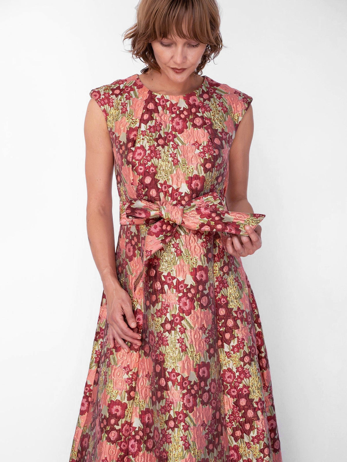 CORDELIA dress Daffodils Pink - Lesley Evers-Cordelia-Dress-gown