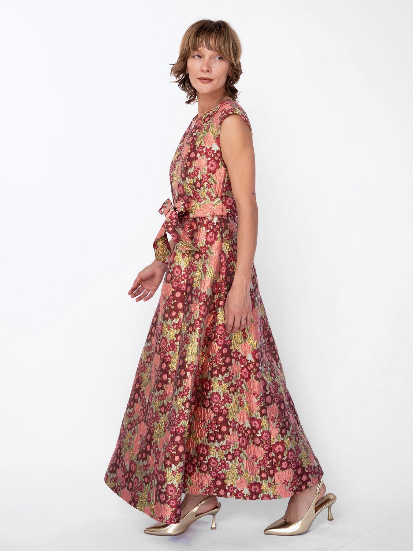 CORDELIA dress Daffodils Pink - Lesley Evers-Cordelia-Dress-gown