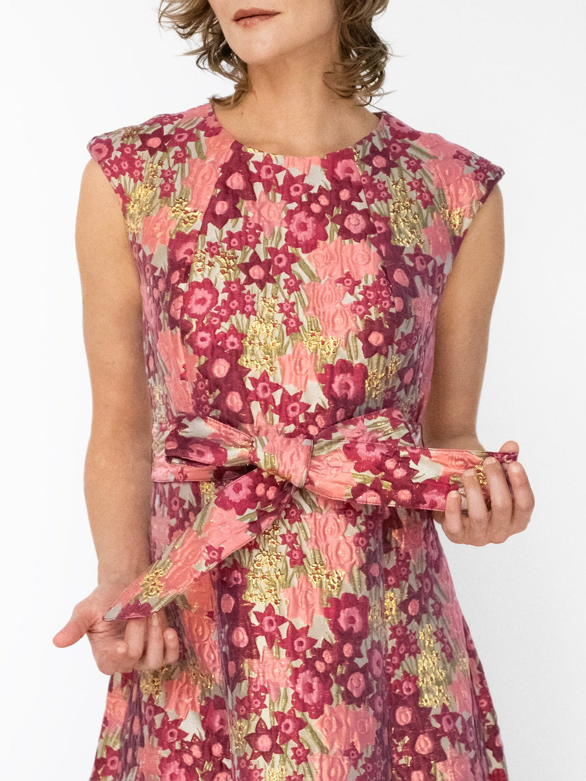 CORDELIA dress Daffodils Pink - Lesley Evers-Cordelia-Dress-gown