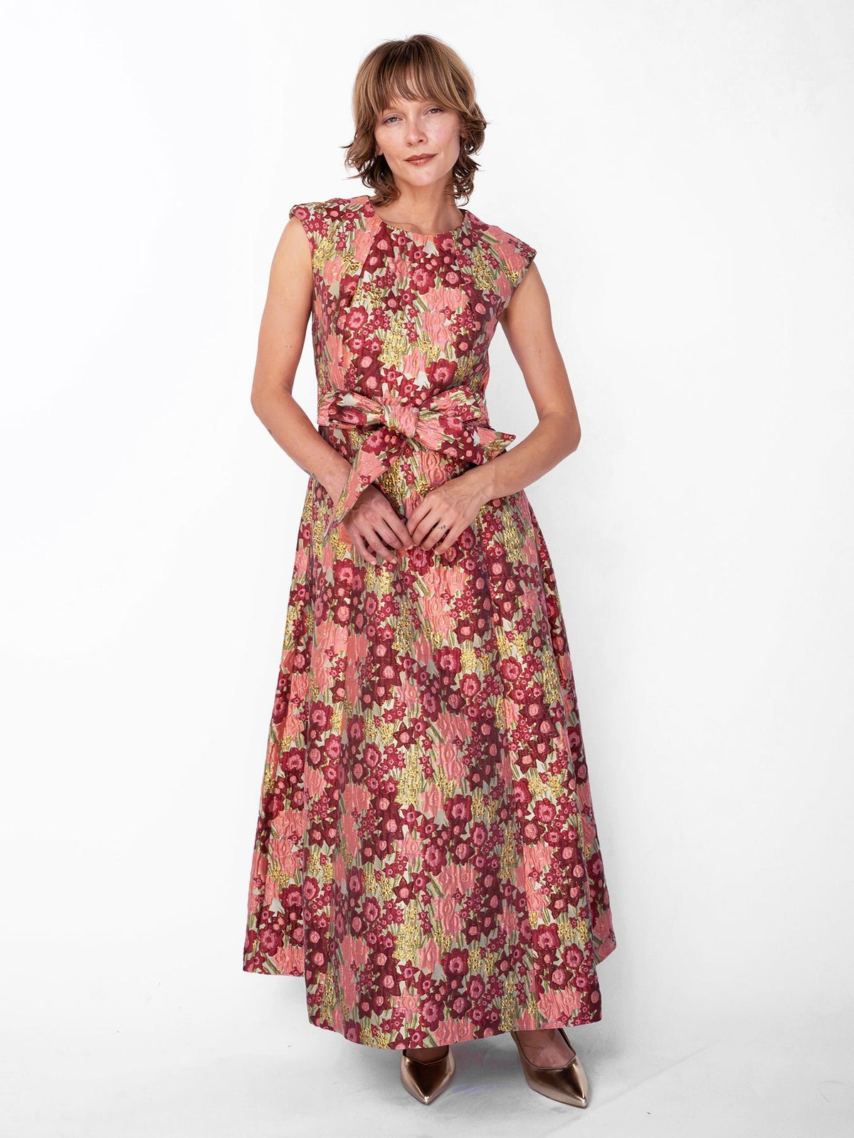 CORDELIA dress Daffodils Pink - Lesley Evers-Cordelia-Dress-gown