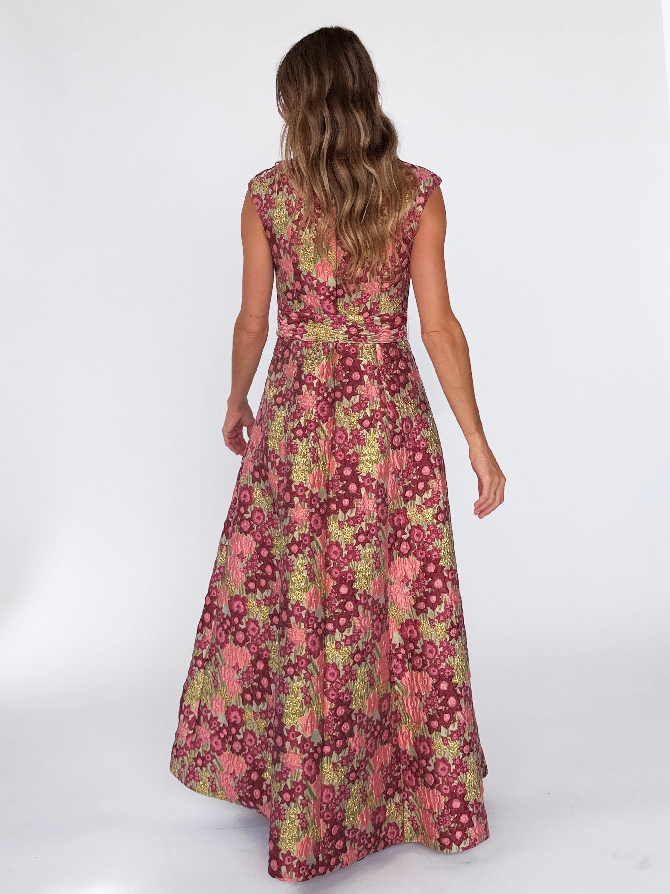 CORDELIA dress Daffodils Pink - Lesley Evers-Cordelia-Dress-gown