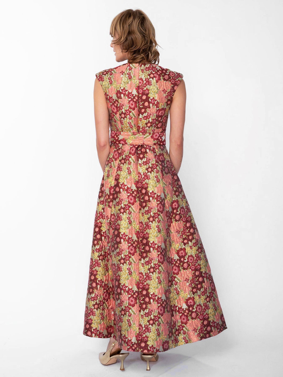 CORDELIA dress Daffodils Pink - Lesley Evers-Cordelia-Dress-gown