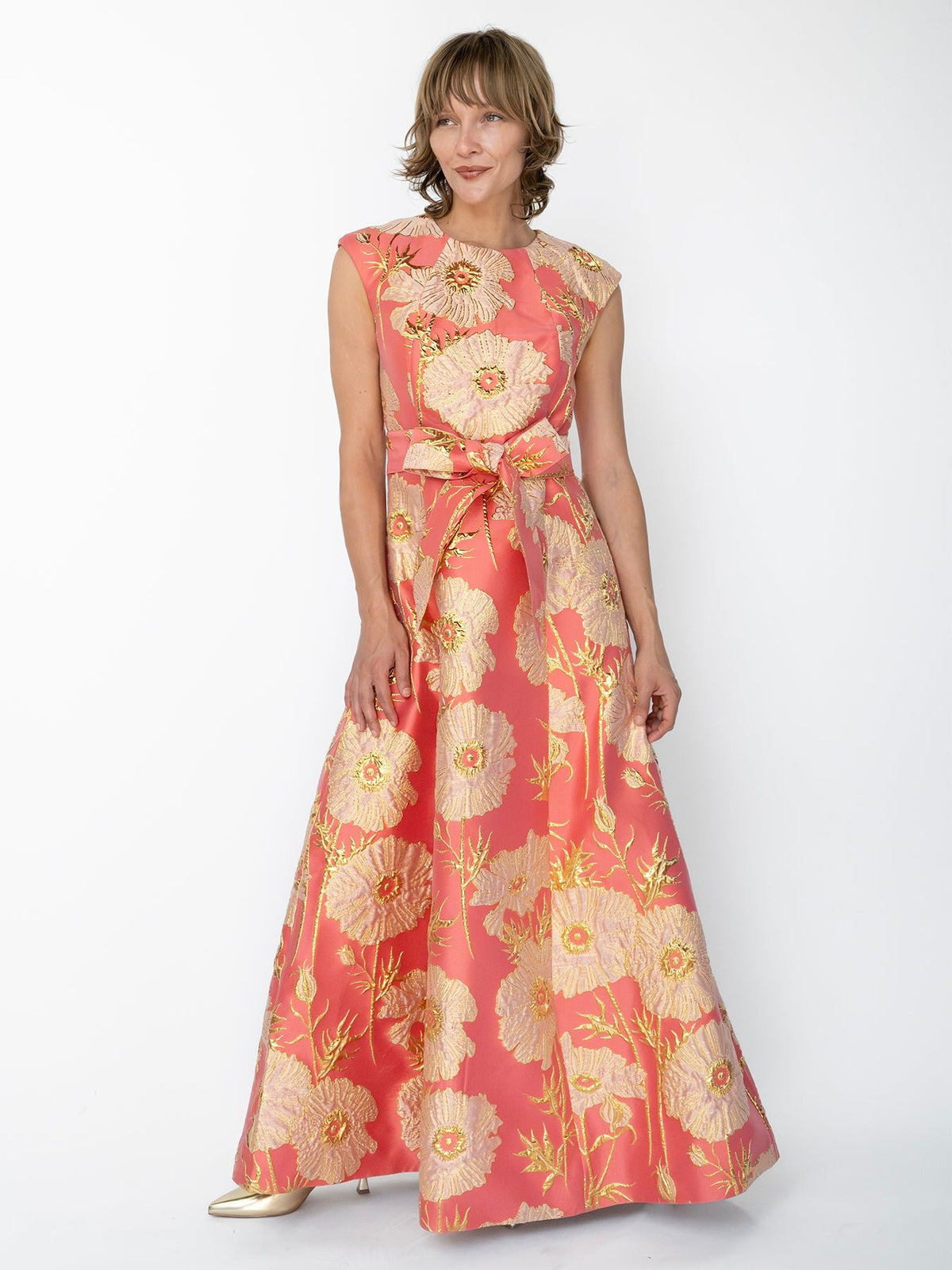 CORDELIA dress Tree Poppy Pink - Lesley Evers-Cordelia-Dress-gown