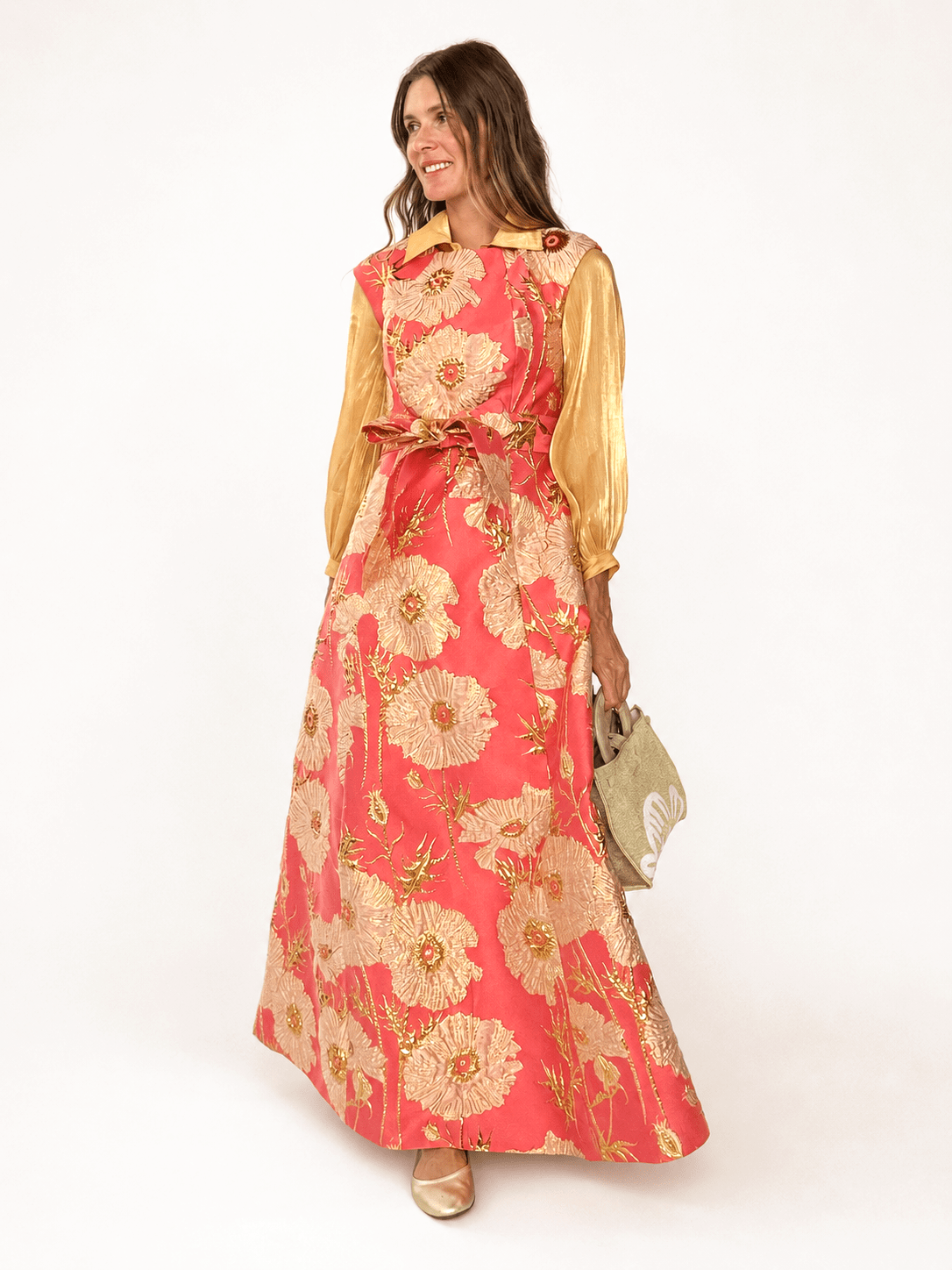 CORDELIA dress Tree Poppy Pink - Lesley Evers-Cordelia-Dress-gown