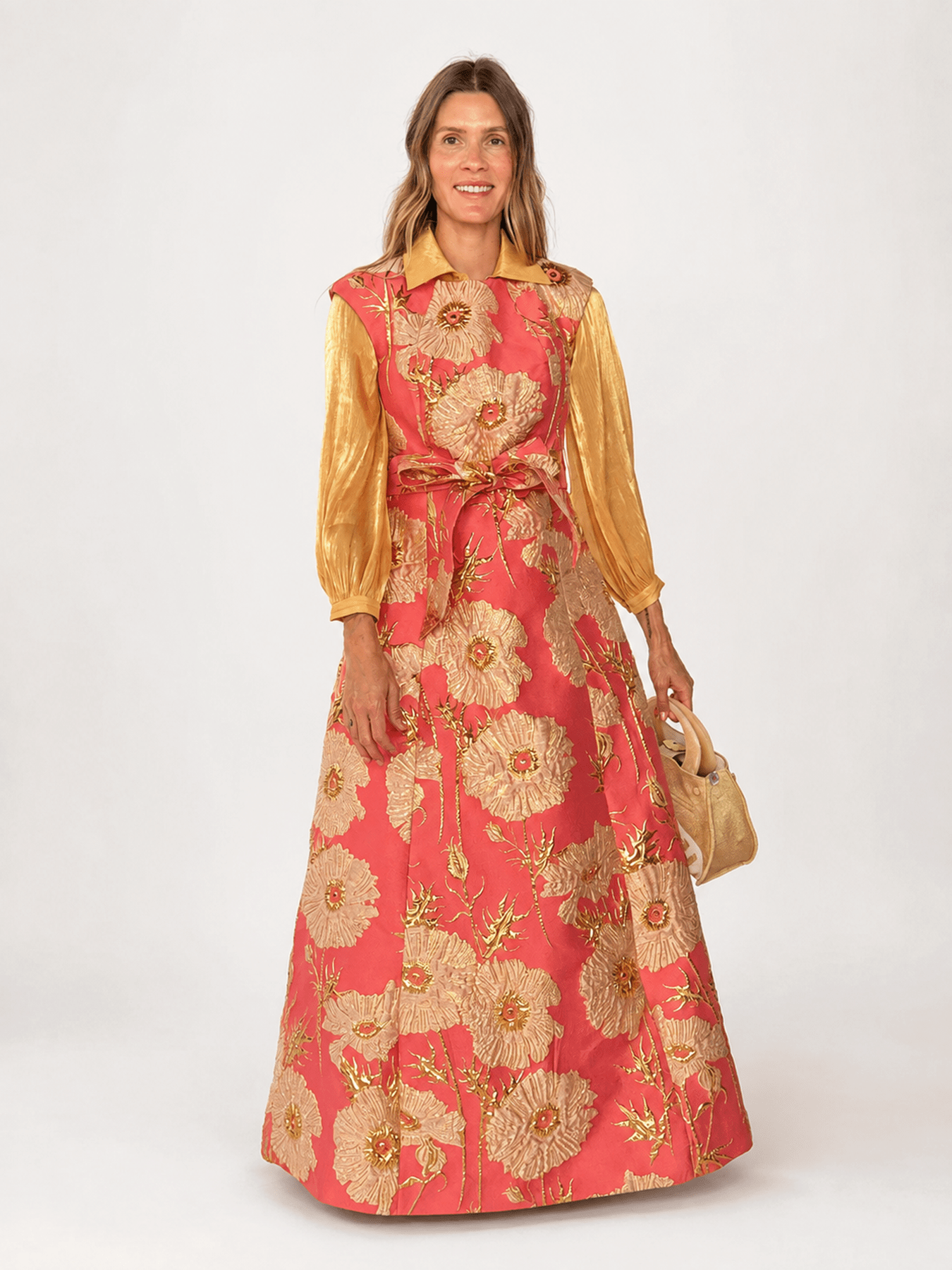 CORDELIA dress Tree Poppy Pink - Lesley Evers-Cordelia-Dress-gown